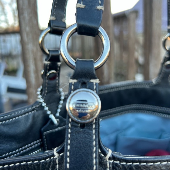 Coach Large Hampton Laguna Black Tote in great condition 16x14 - Picture 4 of 7